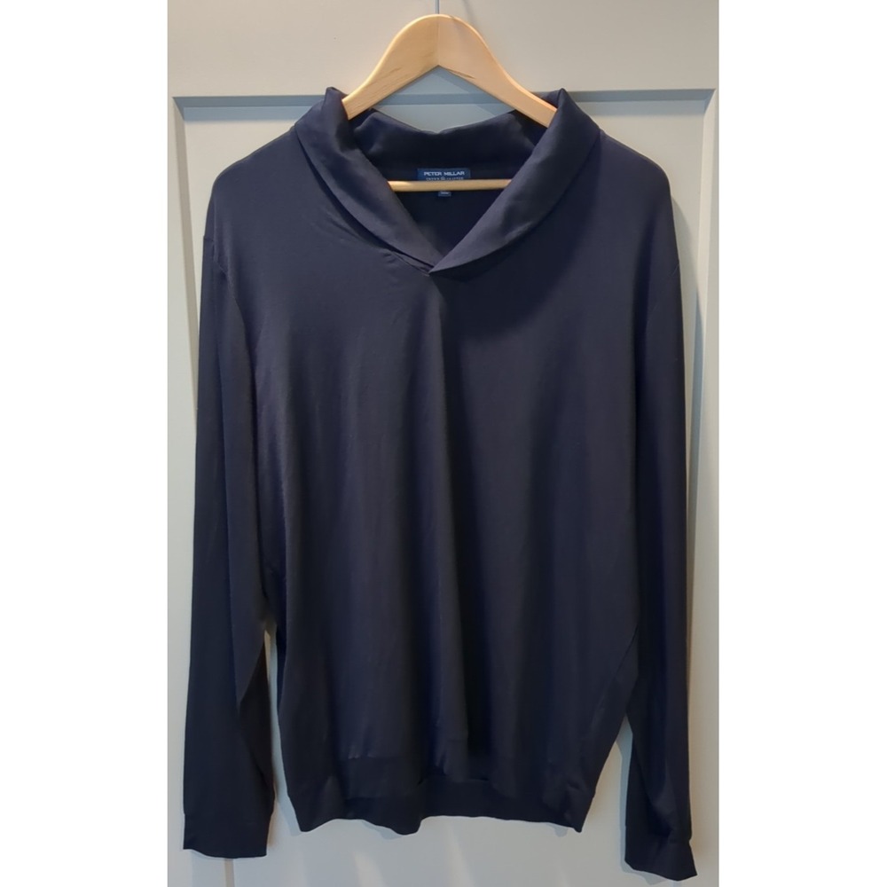 Peter Millar Womens Crown Crafted Shall Collared Long Sleeve Pullover Shirt Sz L